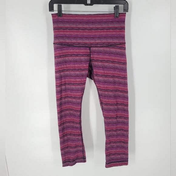 Lululemon Space Dye Twist Regal Plum Alarming High Rise Wunder Under Crop 8 - Picture 2 of 9